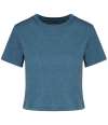 PA4022 Proact Ladies Triblend Crop Top Riviera blue colour image